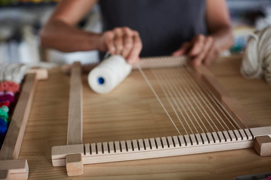 Warping the loom